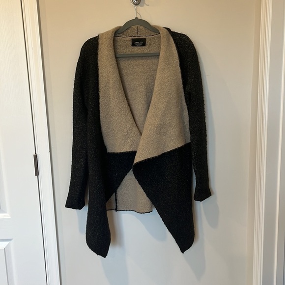Zara Knit Wool Open Front Cardigan - Picture 2 of 6